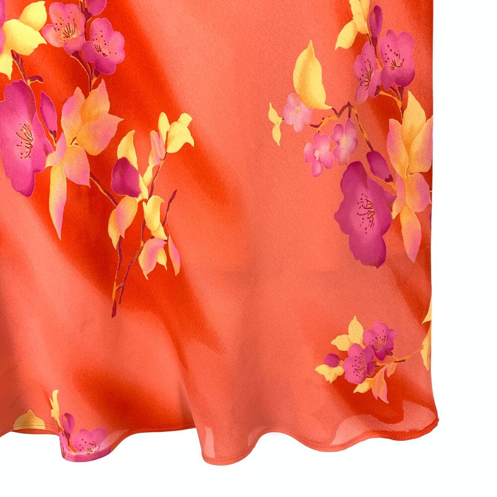 Vintage Y2K Alyn Paige A-Line Dress Womens Sz L Sleeveless Tropical Floral Print - Picture 5 of 8